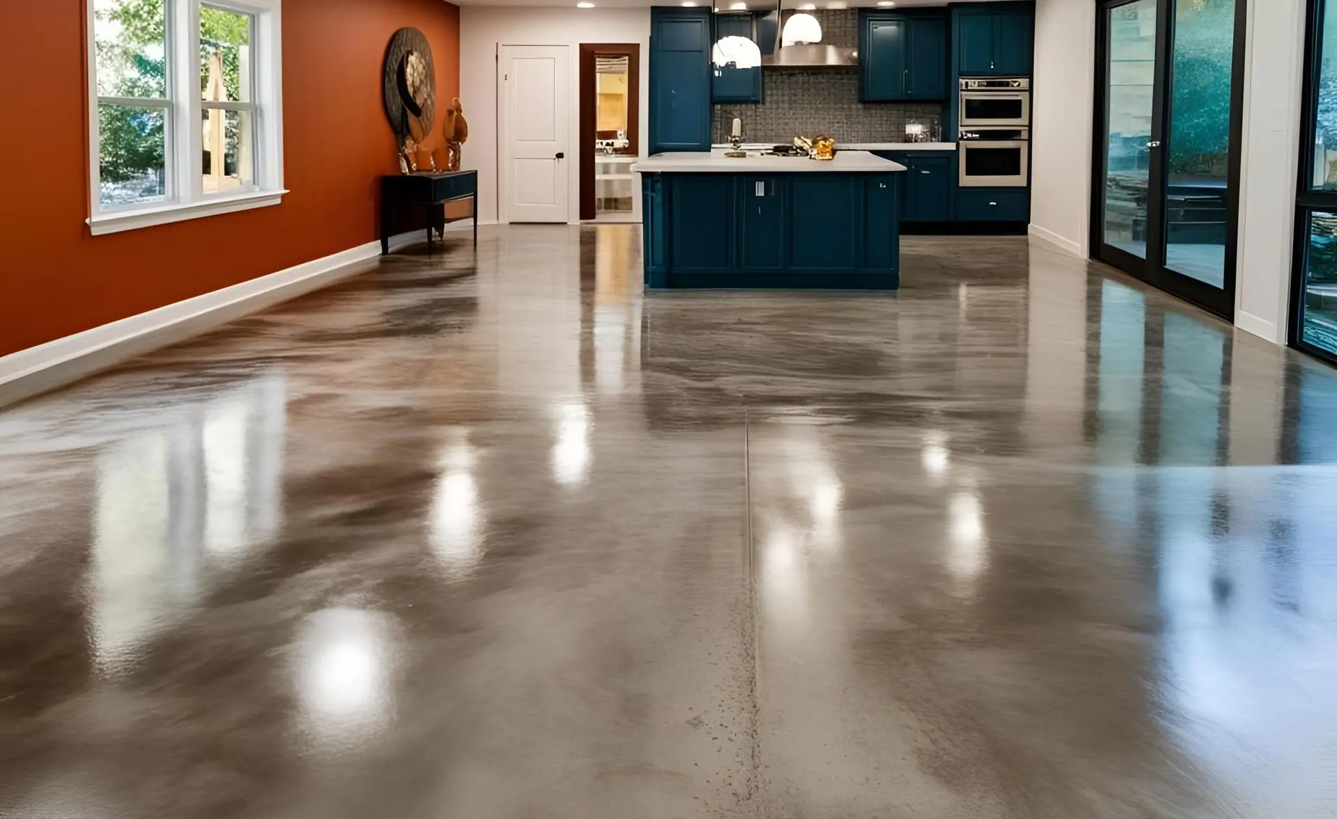 Marbled Metallic Floor Caoting